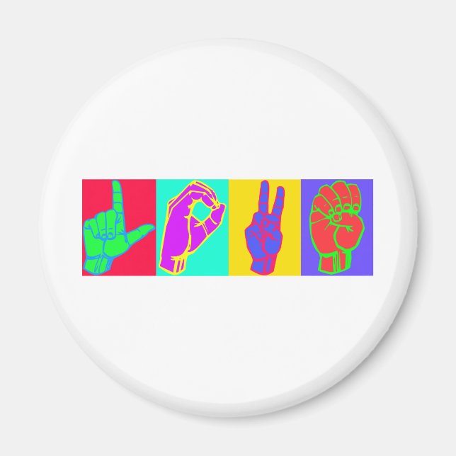 Liebe der Gebärdensprache Magnet (Vorne)