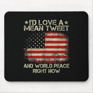 Liebe der Gemeine Tweet und Weltfrieden im Moment Mousepad