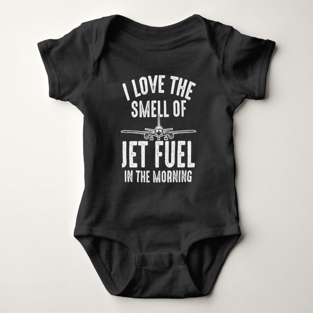 Liebe der Geruch von Jet Fuel - Flughafenpilotenfl Baby Strampler (Vorderseite)