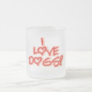 Liebe der Herz-I verfolgt T-Shirts und Geschenke Mattglastasse
