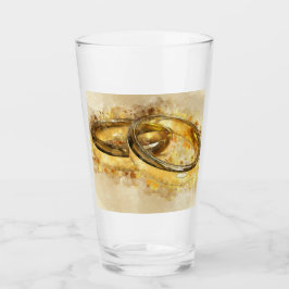 Liebe der Hochzeitsring-Ringe Romantisches Schicks Glas