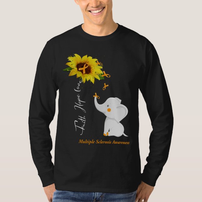 Liebe der Hoffnung des Glaubens Multiple Sklerose  T-Shirt (Vorderseite)