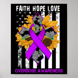 Liebe der Hoffnung Kreuz und Fahne Überdosierung B Poster