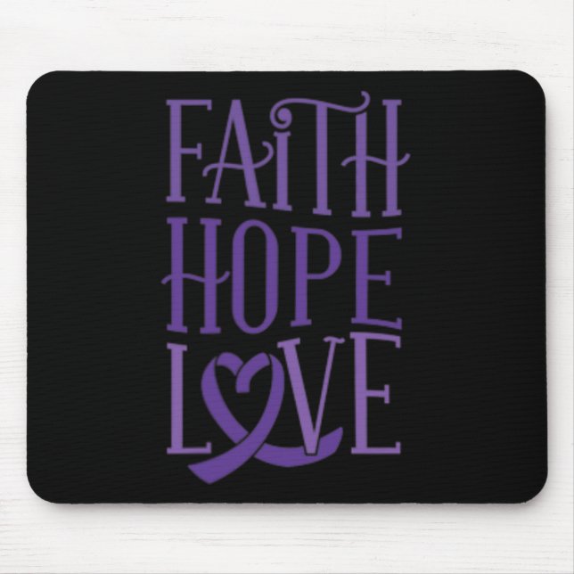 Liebe der Hoffnung - Unterstützung des Bewusstsein Mousepad (Vorne)