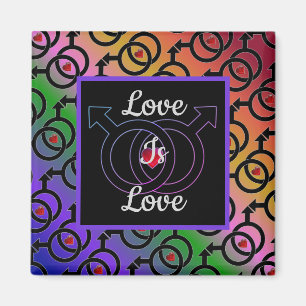 Liebe der Homosexuellen ist Liebe-Regenbogenmagnet Magnet
