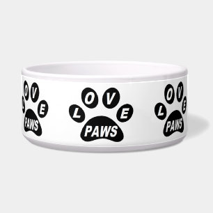 Liebe der Hunde auf Paws Black Napf