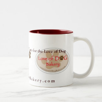 Liebe der Hundebäckerei-Tasse Zweifarbige Tasse