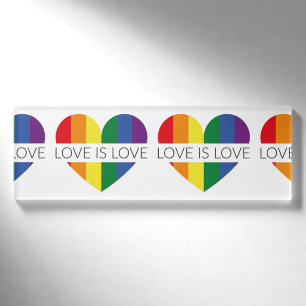Liebe der Illustration LGBT ist Liebe Namenschild