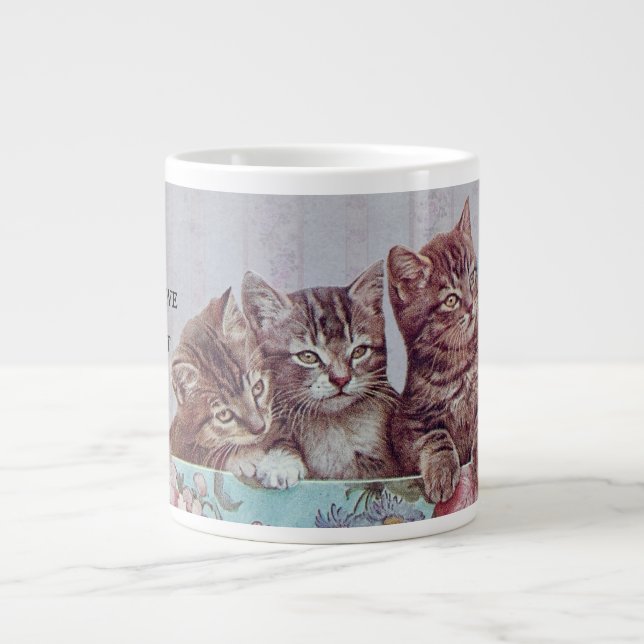 Liebe der Katze Jumbo-Tasse (Vorderseite)