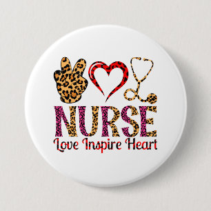 Liebe der Krankenschwester Inspirier Herz - Motivi Button