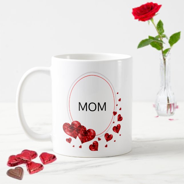 Liebe der Mama Herz Kaffeetasse (Von Creator hochgeladen)
