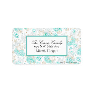 Liebe der Meeresrückgabe Adressaufkleber