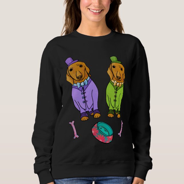 Liebe der niedlichen Dackel Sweatshirt (Vorderseite)