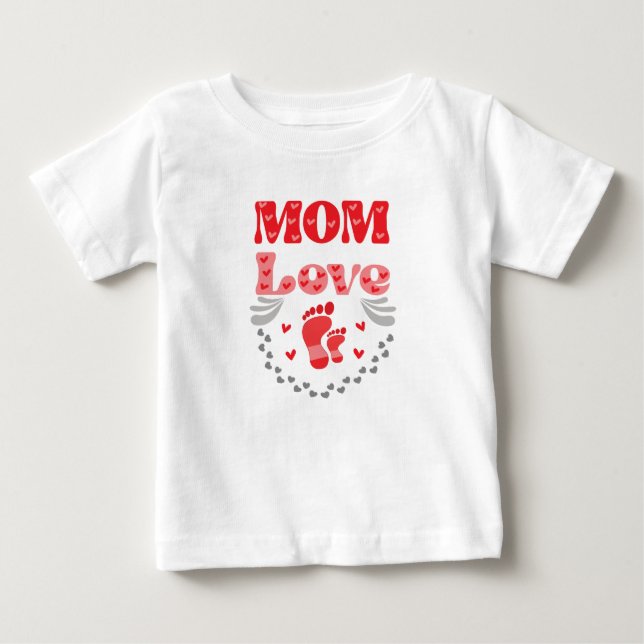 Liebe der niedlichen Mama Baby T-shirt (Vorderseite)