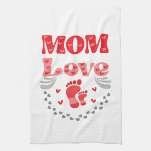Liebe der niedlichen Mama Geschirrtuch