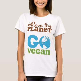 Liebe der Planet gehen vegan T-Shirt
