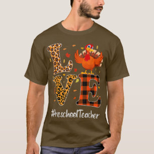 Liebe der Preschool Erntedank Leopard Türkei T-Shirt