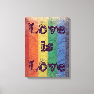Liebe der Rainbow LGBT Flag ist Liebe Wall Art Leinwanddruck