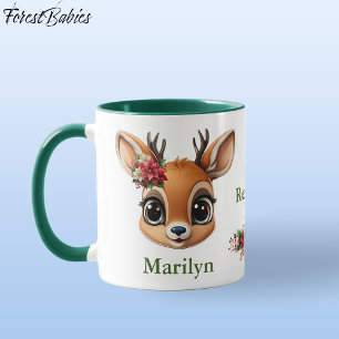 Liebe der Rentiere, Poinsettia Deer, Fawn, Dos 🦌 Tasse
