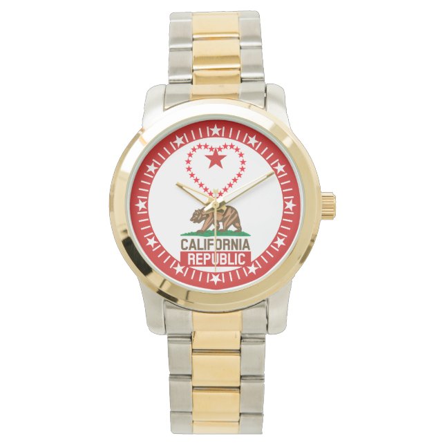 Liebe der Republik Kalifornien für Red Star Dial Armbanduhr (Vorderseite)