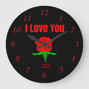 Liebe der Rosen-I Sie Acrylwand-Uhr Große Wanduhr
