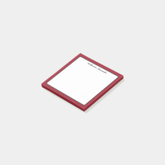 Liebe der Schmetterlinge | Vollfarbige rote Grenze Post-it Klebezettel
