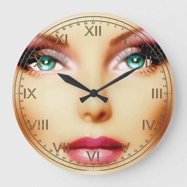 Liebe der Schönheit Große Wanduhr (Vorderseite)