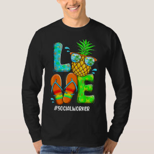 Liebe der Sozialarbeiter Sommerananas Tropischer S T-Shirt