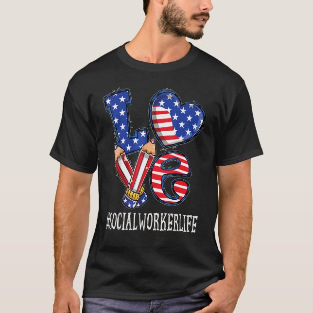 Liebe der Sozialarbeiter T-Shirt (Vorderseite)