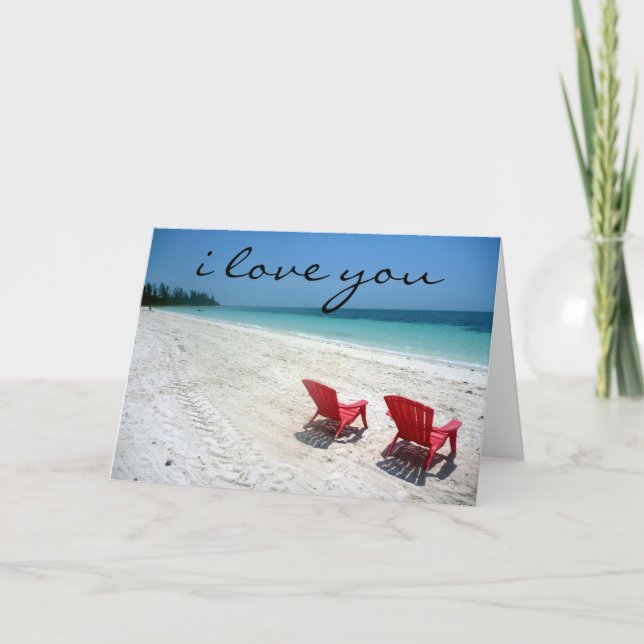 Liebe der Strandsitze Karte (Vorderseite)