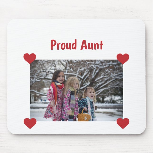 Liebe der Tante des Herzens personalisieren Foto m Mousepad (Vorne)