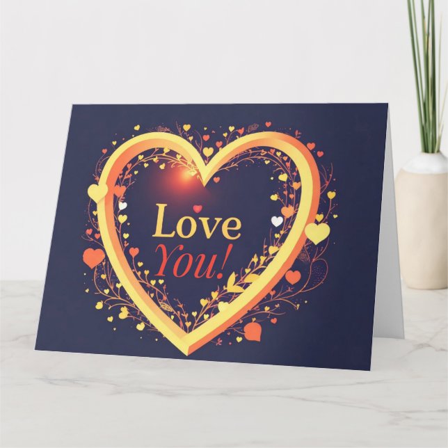 Liebe der Textnachricht für den Valentinstag Karte (Vorderseite)