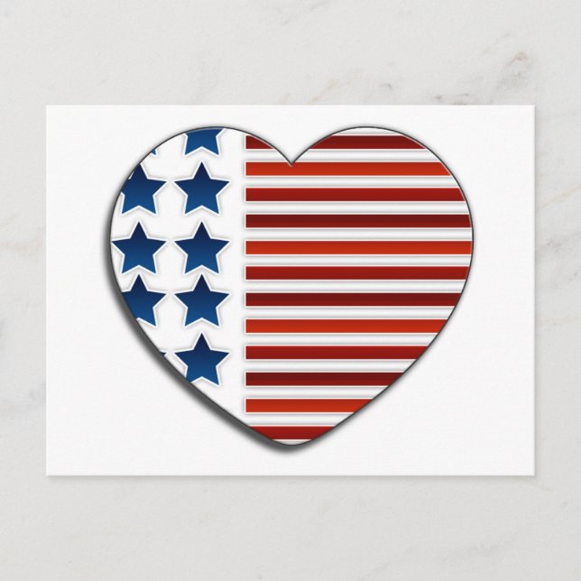 Liebe der USA Postkarte (Vorderseite)