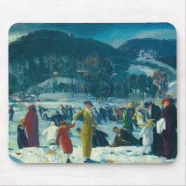 Liebe der Vintagen Schneeszene Mousepad
