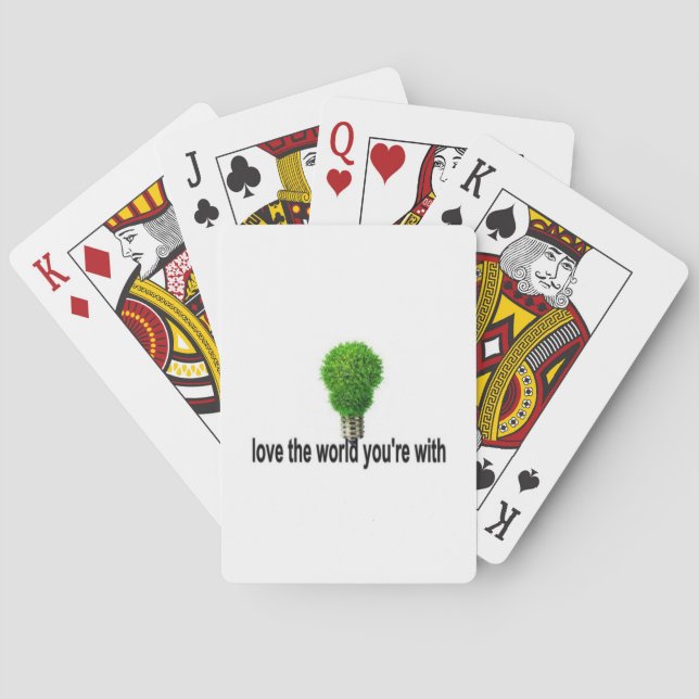 Liebe der Welt, mit der du zusammen bist Spielkarten (Rückseite)