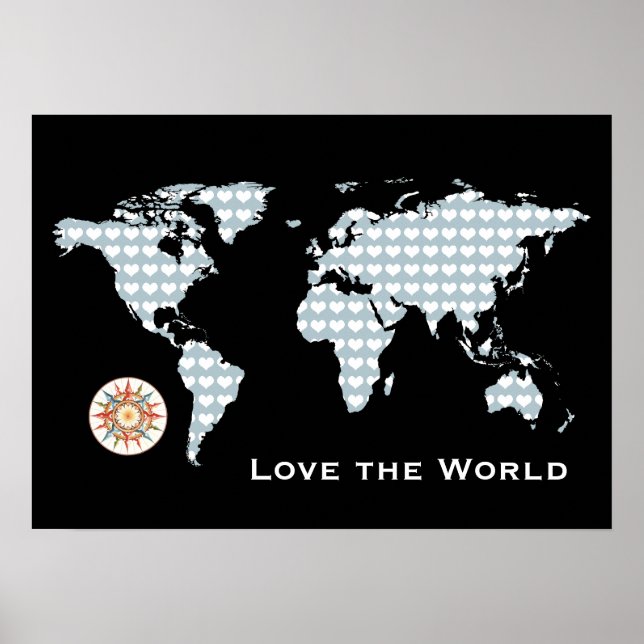 Liebe der Weltkarte Poster (Vorne)