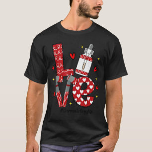 Liebe Dermatologie Leben Herzen Lustig T-Shirt