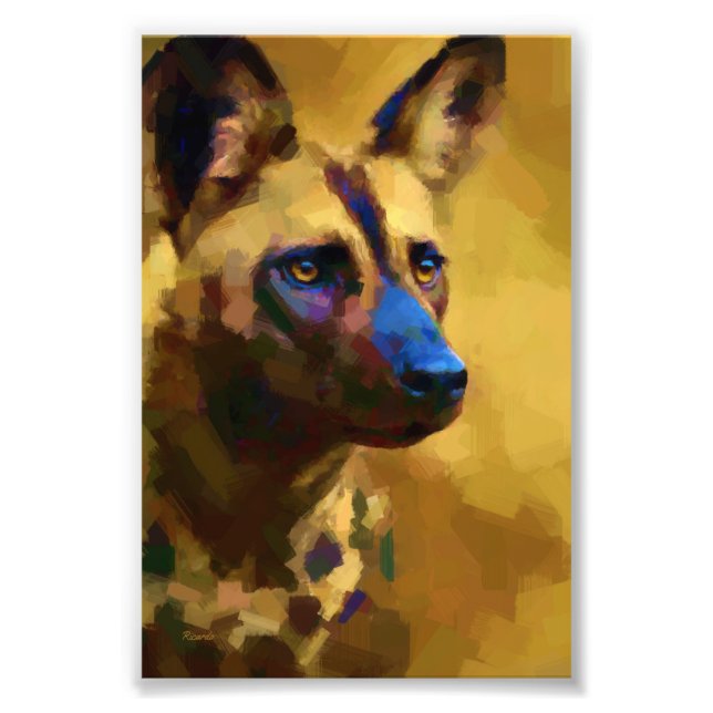 Liebe des Afrikanischen Wildhundes Fotodruck (Vorne)