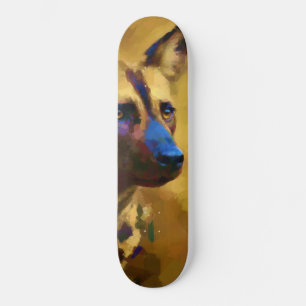 Liebe des Afrikanischen Wildhundes Skateboard