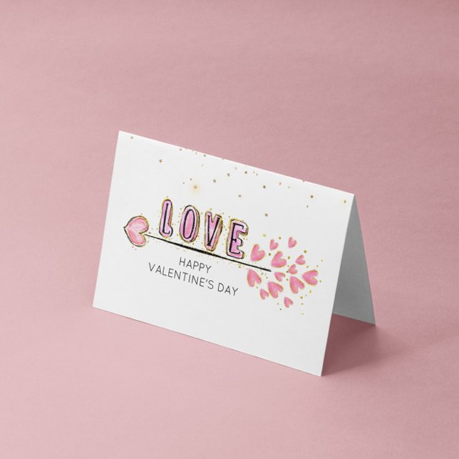 Liebe des Aquarellkerns Valentinkarte Karte (Von Creator hochgeladen)