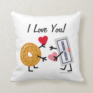Liebe des Bagel-u. Frischkäse-I Sie! Kissen