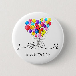 LIEBE DES BALLON-I ICH und Sie? | Herz | fertigen Button