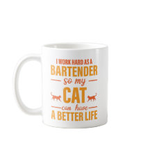 Liebe des Barkeepers für Katze