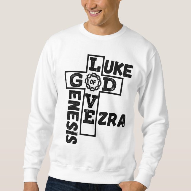 Liebe des biblischen Kreuzworträts der Menschen Sweatshirt (Vorderseite)