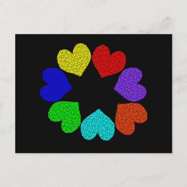 Liebe des Blumenbogens Herz-Postkarte Postkarte (Vorderseite)