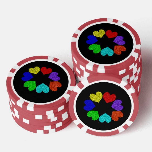 Liebe des Blumenbogens Pokerchips (Stapel)