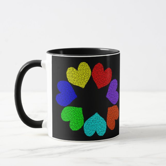 Liebe des Blumenbogens Tasse (Links)
