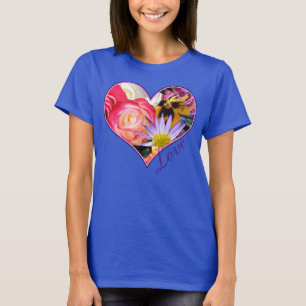Liebe des Blumenherzes T-Shirt