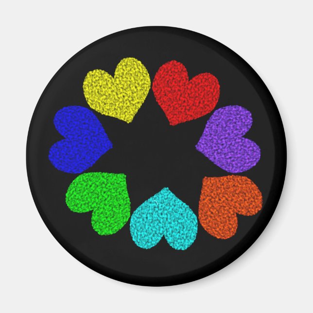 Liebe des Blumenragens Magnet (Vorne)
