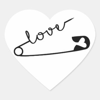 Liebe des Buttons Herz-Aufkleber